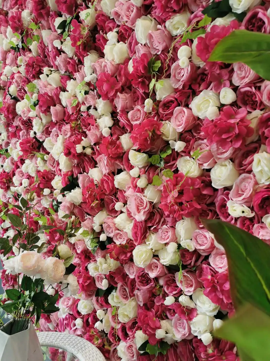 Large 3d Decor Indoor Decorative Wholesale Wedding Silk Roll Up Rose