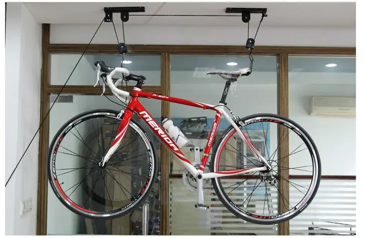 High Quality Pp Rope And Plastic Pulley Ceiling Bike Lift Bike