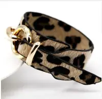 

Fashion Punk Leather Bracelet For Women Wristband Charm Cuff Bracelets Leopard Print Bangles Ladies Bangle Bijoux Jewelry