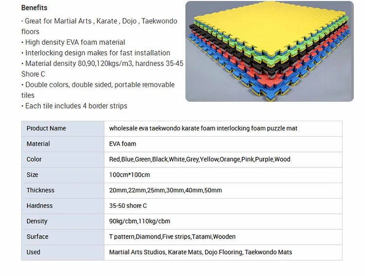 taekwondo tatami puzzle mats eva foam mats 5cm