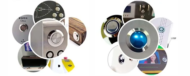 metal IP67 protection level push button switches switch with steel cover