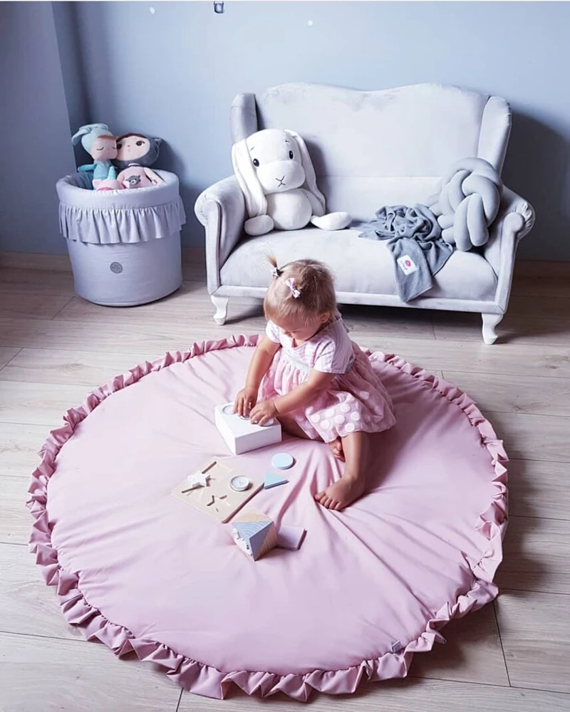 Play Soft Play Mat Baby Colour Ruffle Edge Floor Cushion Pad Buy Baby