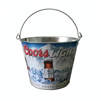 6 Beer bottle Tin Metal Ice bucket 