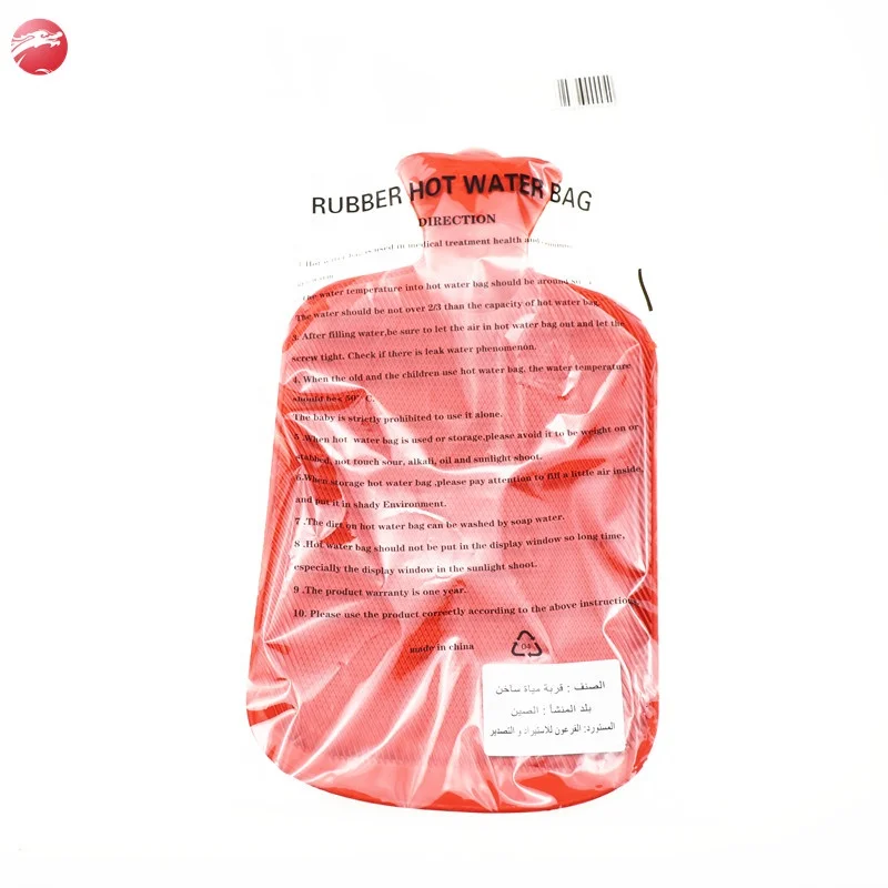 

Natural Eco-Friendly Household Hand Warm 2L Rubber Hot Water Bag/Bottle with cover, Multi-colors