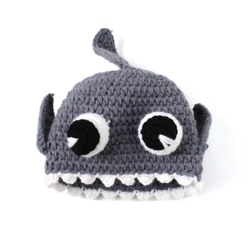 knitted shark hat