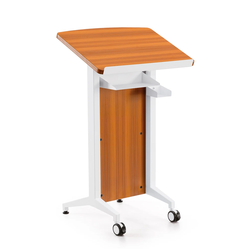 Modern Speech Desk Lecture Table Podium Rostrum Cherry Veneer