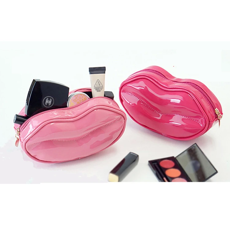 New Arrival Lip Shaped Cosmetic Make Up Case Bag Buy Lip Shaped