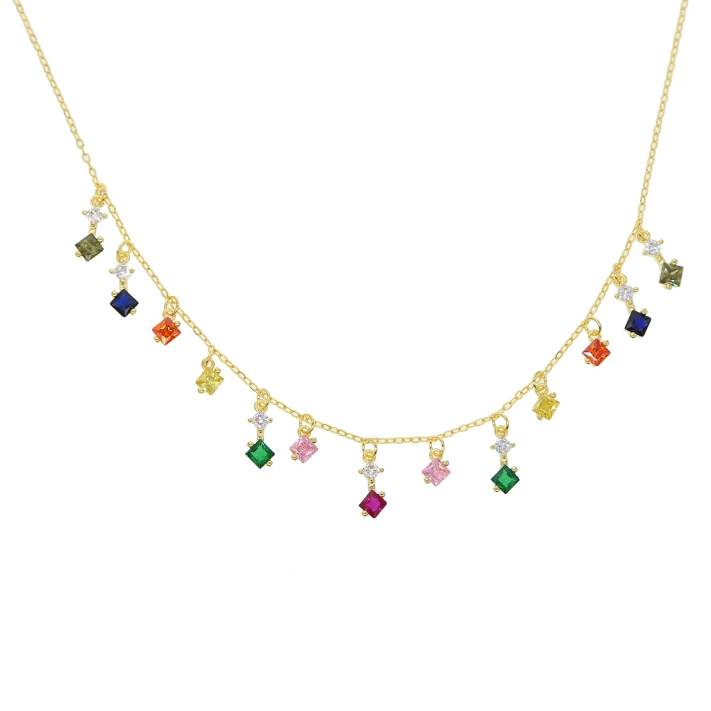 

2021 Rainbow series: Pentagonal Lady's Necklace Beautiful Dress Necklace