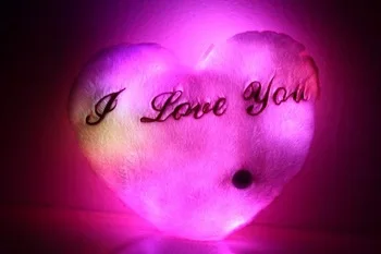 heart shaped pillow that lights up