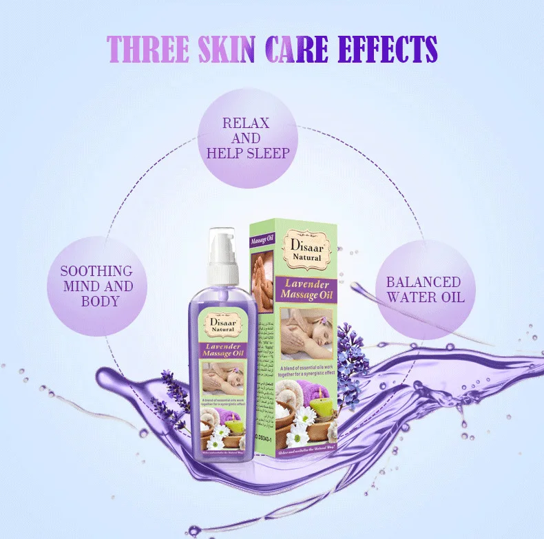 Disaar Soin 100% Pur Naturel De Ginseng Organique Lavande Huile de Massage 120ml