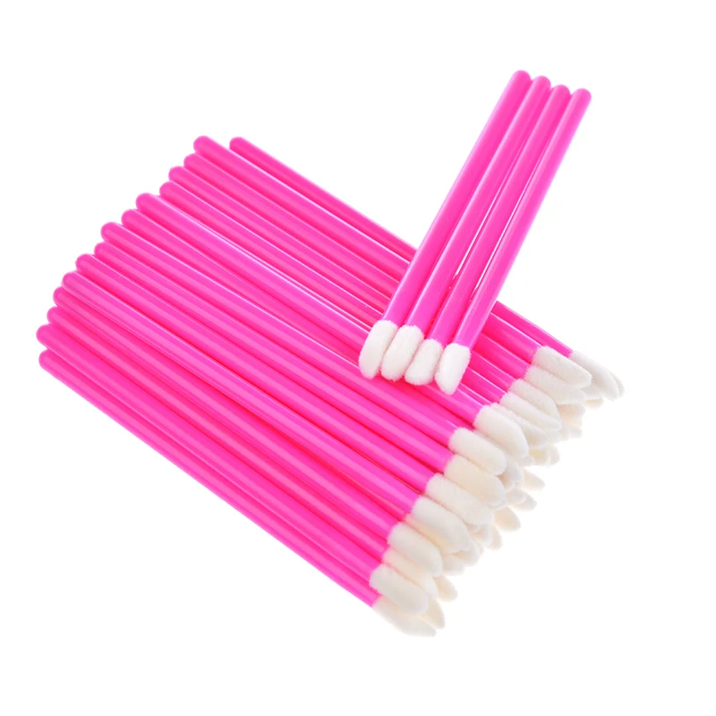 

Wholesale Rose Pink Handle Disposable Brush Tip Lip Gloss BrushTube, Black;blue gold pink green black white transparent