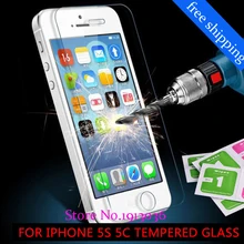 2015 new 0.26 mm for iphone 5S 5c Tempered Glass Screen Protector 5 premium 5S Front clear screen protector 1084 free shipping