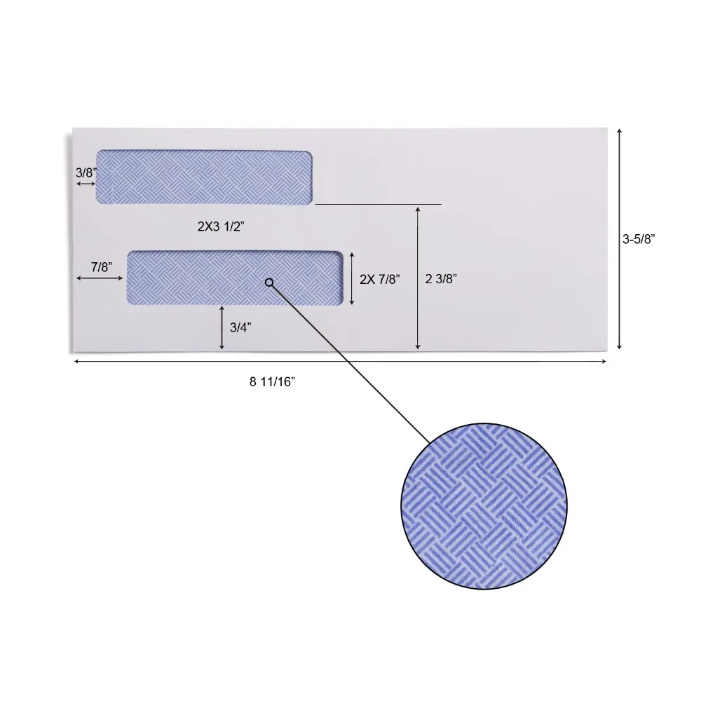 500 8 Self Seal Security Tinted Double Window Quickbooks Checks