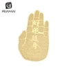 palm shape etching stainless steel gold plating chinese style angel bookmark metal