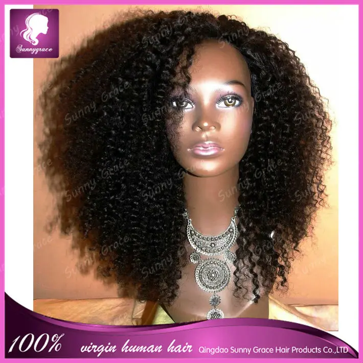 

6A Best Quality Kinky Curly Human Hair Wigs Unprocessed Virgin Brazilian Glueless Full Lace Wig/Front Lace Wigs Natural Hairline, N/a