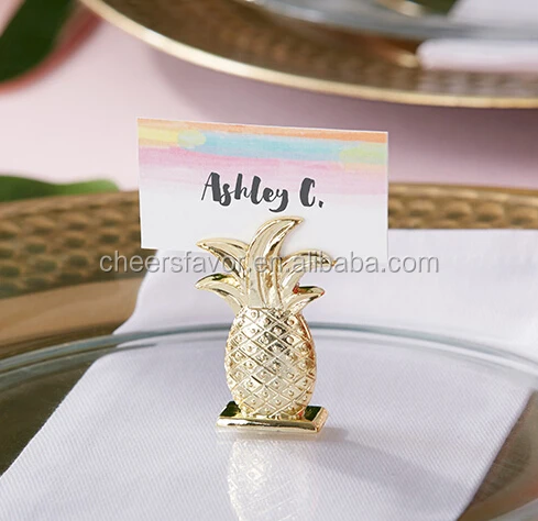 

Wedding Favors Gold Pineapple Place Card Holder Party Favors
