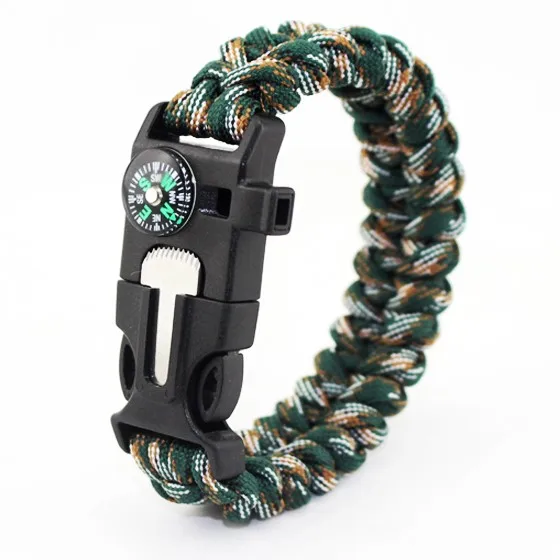 

Parachute cord bracelet with whistle on sale for wild help custom rope braided bracelet, Black;green;military green camo;or as you request