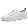 New College Popular Black White 2 Colors Flat Lace-Up Leather Casual Sneakers Woman