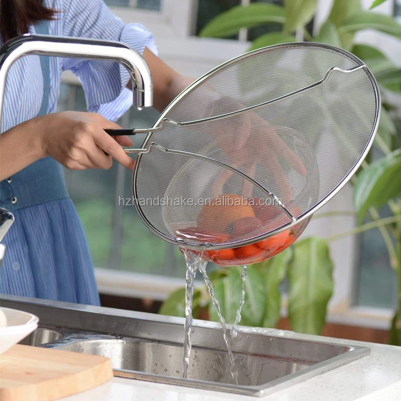 13'' Grease Splatter Screen For Frying Pan,Extra Fine Mesh Stops 99 Of