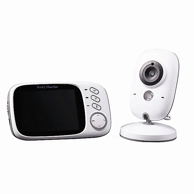 

3.2inches Wireless Video Baby Monitor 1080P Baby Monitoring Camera Kids Home Security Camera, White