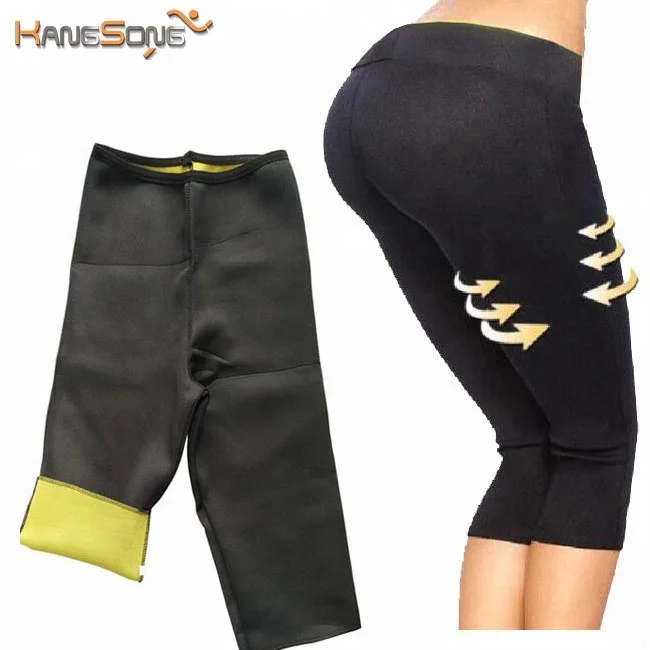 

perfect workout women for weight loss body shaper slimming neoprene pants, Black+yellow