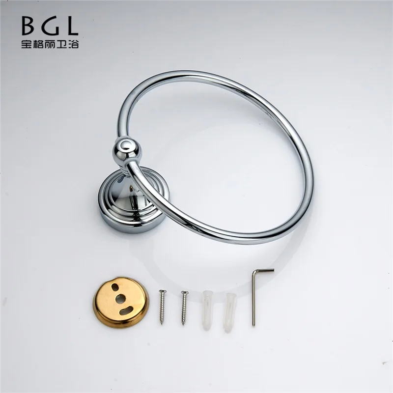
22132 Bathroom Accessories Brass Chrome Round Towel Ring 