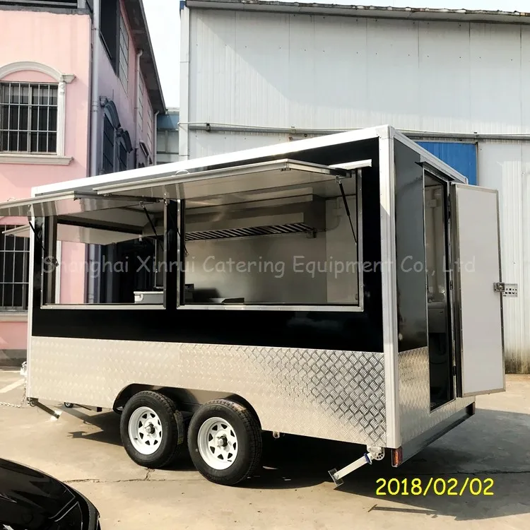 Outdoor Mobile Bubble Tea Cart Kiosk Food Street Engineers Available To