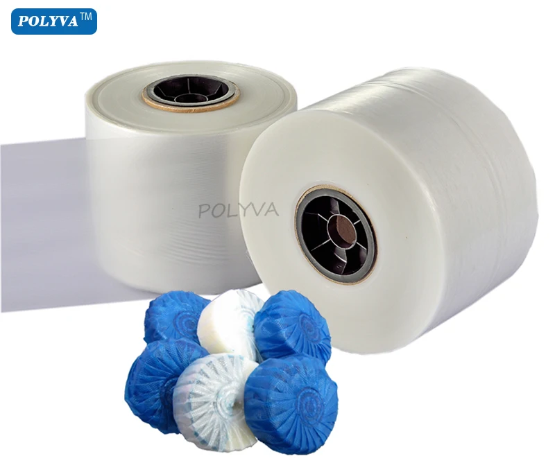 Factory price degradable quickly toilet blue bubble embossed cold pva water soluble packing film