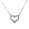 Women accessories spring 2018 jewelry sterling silver heart shape crystal pendant necklace