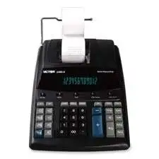 Victor Technologies : 12-Digit Printing Calc.,2-Color Print,8"x12-1/4"x3-1/4",BK -:- Sold as 2 Packs of - 1 - / - Total of 2 Each