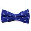 Blue Satin Bow Logo Plain Black Bread Tie Floral