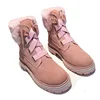 comfortable silk sheep hair women half boots platform waterproof elastic lace up