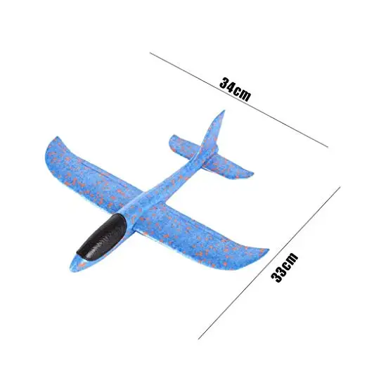 Blue EPP Foam Far Distance Hand Throw Launch Glider Airplane Gift Toy US Seller 