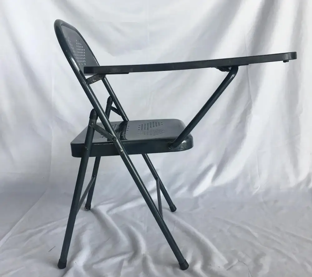 Philippines Metal Folding Chair With Plastic Writing Tables Supplier