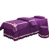brushed micro fiber fabric korea massage bedding fitted bed sheet set