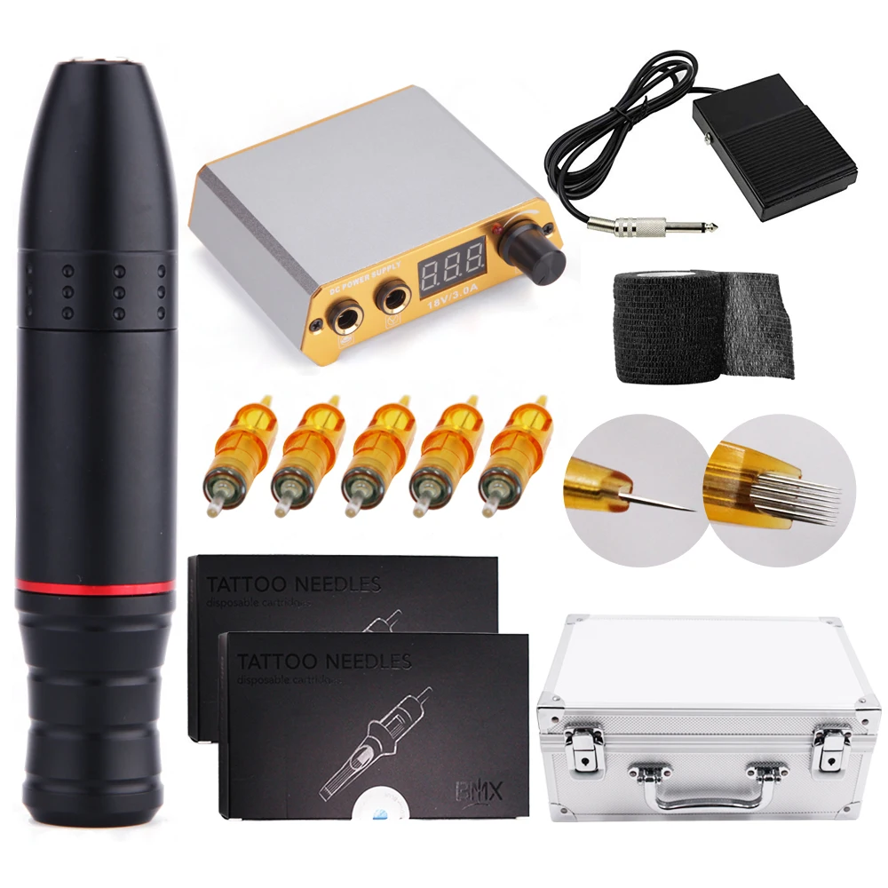 

Professional Rotary Machine Tattoo Kit Rotary Tattoo Gun with Power Supply