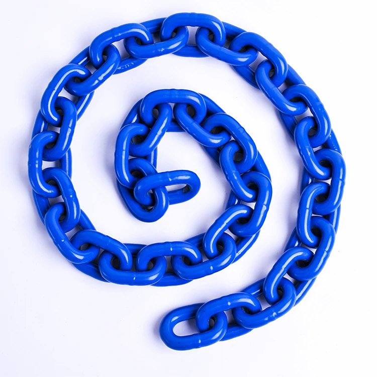 G100 Blue Powder Coated Welded Alloy Steel Heavy Duty Lifting Chains ...