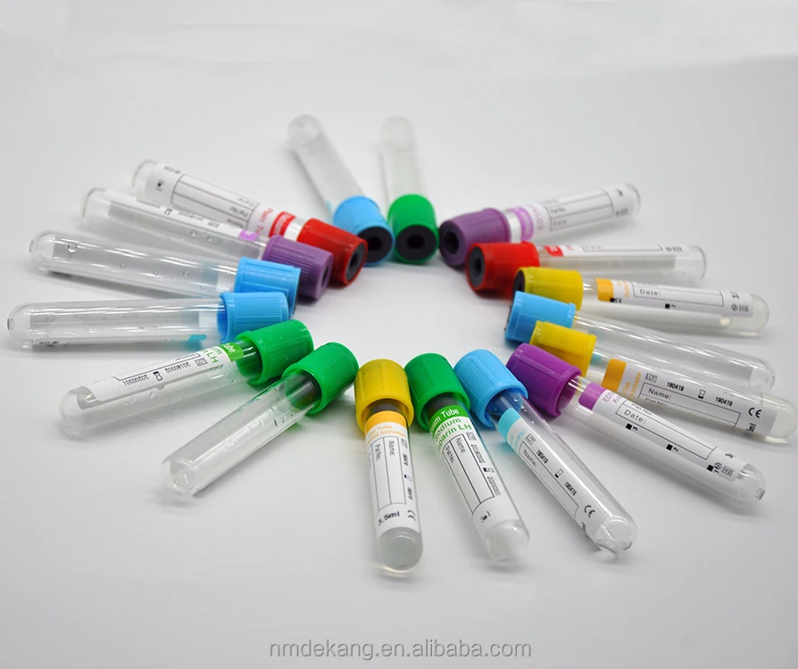 
Different Kind of Medical Vacuum Blood Collecting Tubes Lab Test Colorful Blood Test Tube 