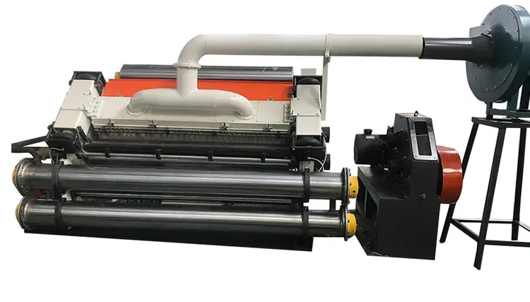 Hig performance fingerless type single facer corrugated machine for 2 ply cardboard