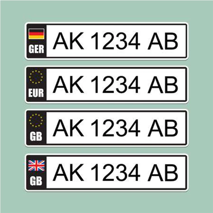 
Custom you own number embossed blank car europe license plate 