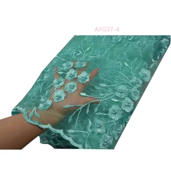 teal lace fabric