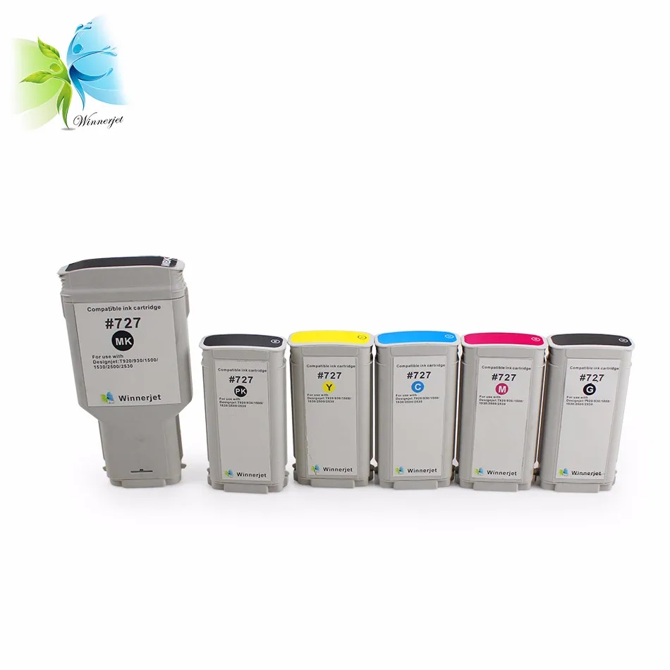 6 Remanufactured HP 727 HP Designjet T920 T930 T1500 T1530 T2500 T2530