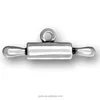 Wholesale Antique Silver Plating Bracelet Making Cooking Tool Series Rolling Pin Shape Zinc Alloy Charm For Jewelry Accessories