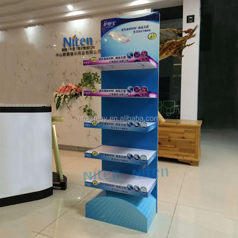 Metal Floor Shampoo Display Rack For Shampoo In Supermarket And Salon