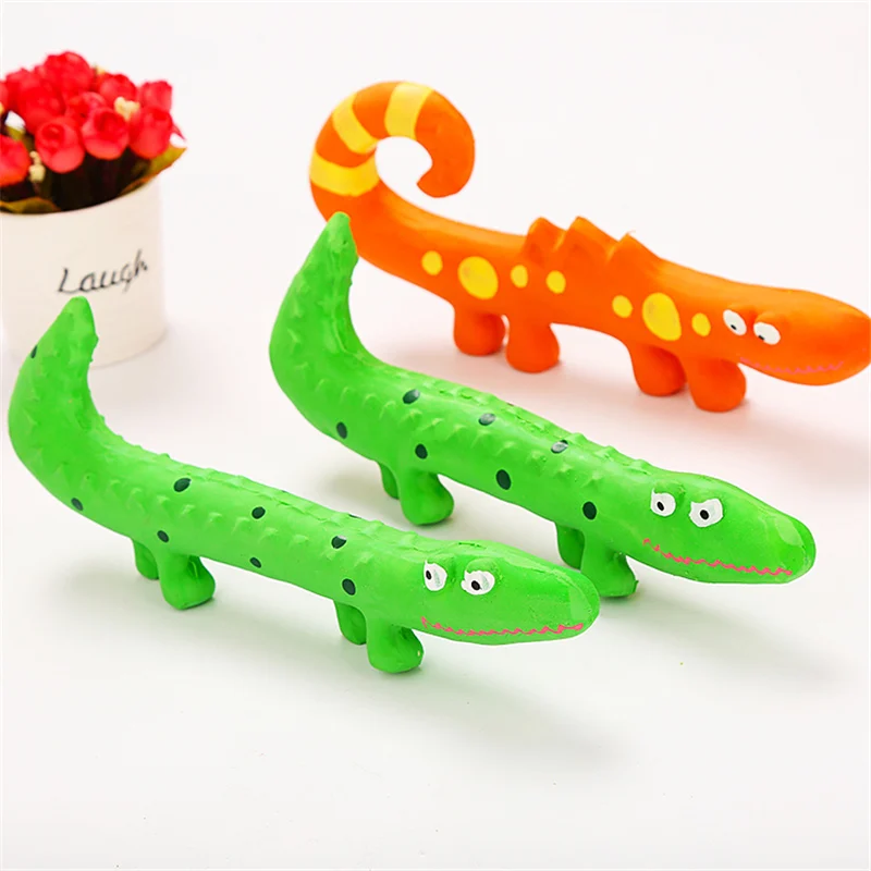 Colorful Lizard Shape Soft Non-toxic Latex Squeaky Dog Chew Toys - Buy 