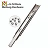 45mm Stainless Steel 201 Telescopic Channel Sliders / SS Drawer Sliding Track for Table Drawer 500mm