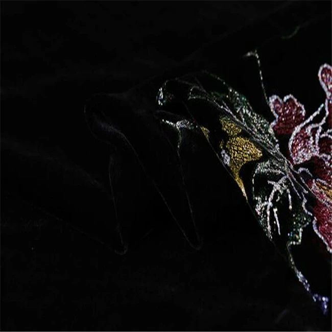
dyed jacquard metallic silk lurex velvet fabric 