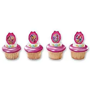 ~ Birthday Party Supplies Favors DISNEY PRINCESS ENCHANTED CUPCAKE RINGS 12
