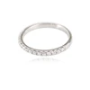 Wuzhou Provence Gem EF color 2mm melee moissanite paved half eternity ring band sit flush engagement ring