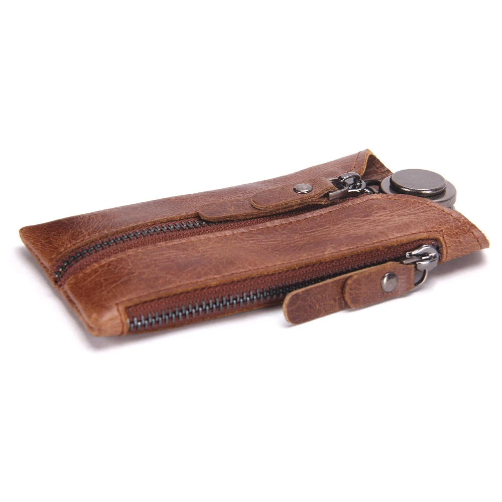 
New Compact Organizer Genuine Leather Car Key Holder Wallet 